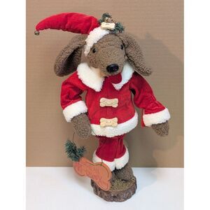 Christmas Santa Dog Puppy Standing 20" Silvestri Holiday Decor Unique Gift Retro